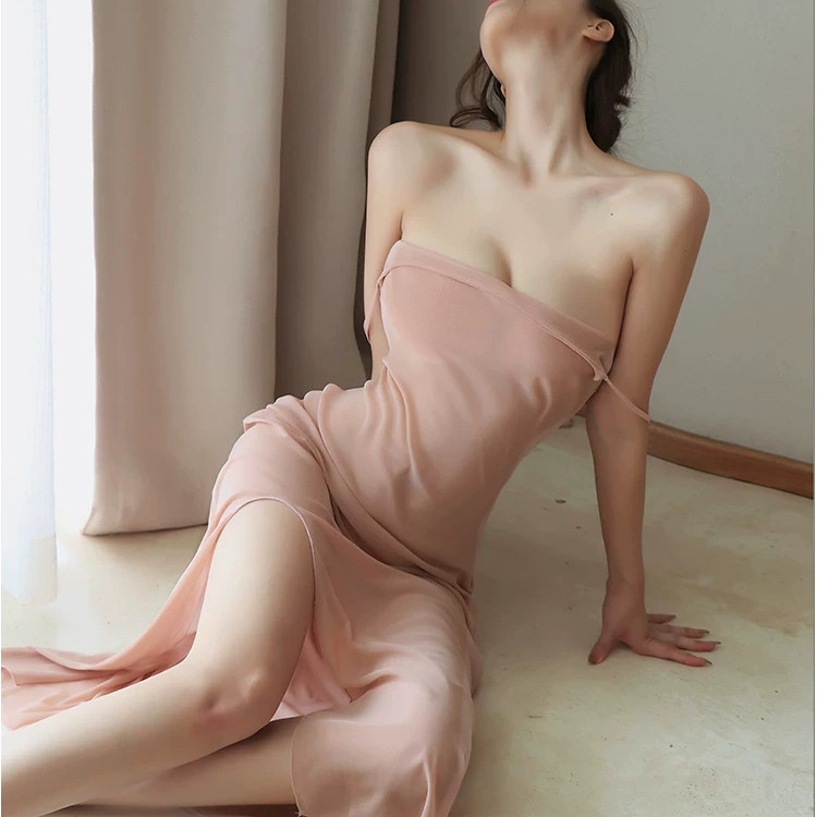 性感睡裙睡衣女2026年新款夏吊带纯欲蕾丝肤色薄款法式冰丝家居服