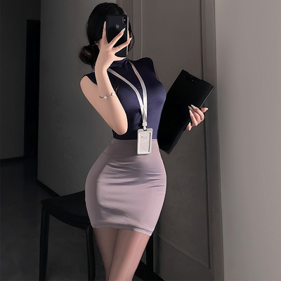 性感刺激勾魂大码秘书制服床上大尺度趣味内衣情调趣套装御姐睡裙