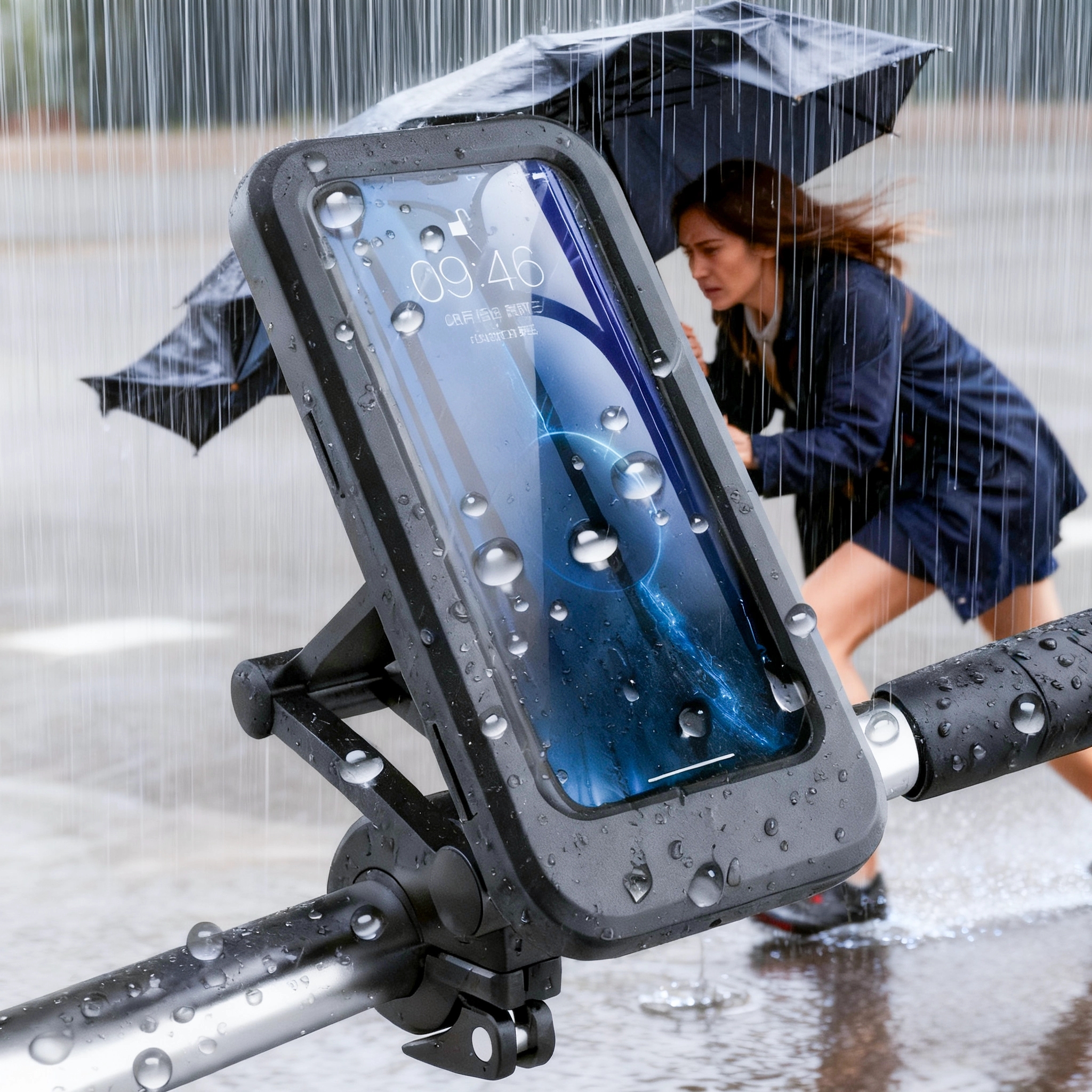 电动电瓶摩托车车载防震防水支架