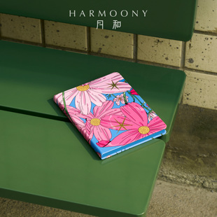 月和格桑花横线笔记本HARMOONY花朵艺术笔记本学习工具