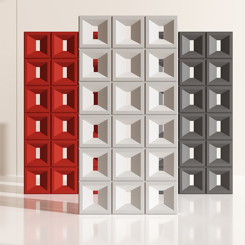 ABS九宫格g空心砖PU轻质仿水泥构件室内外隔断玄关背景墙装饰材料