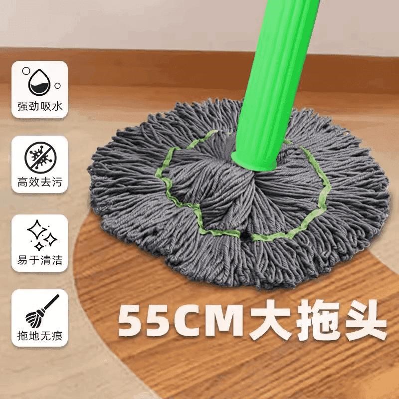 自拧水旋转拖把2025新款竹纤维家用懒人干湿两R用一拖净免手洗拖