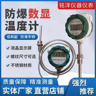 不锈钢工业仪表就地温度显示仪高精度双金属数显温度计工业级