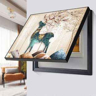 现代简约电表箱挂画弱电箱配电箱开关遮挡装 电闸壁画 饰画抽象风格