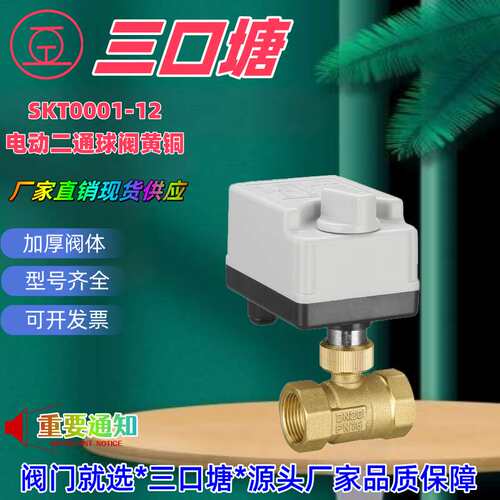 AC220V  DN15/20/25二通手自一体电动球阀 两线一控常开常闭