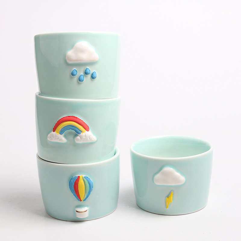 陶瓷青瓷天气气球多肉植物花盆水培花器多功能简约清新桌面盆景,餐饮具,茶杯,淘宝优惠券,粉丝福利购,淘宝优惠卷