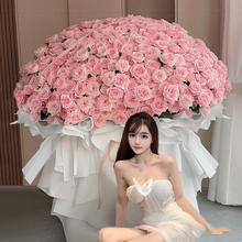 99/199/999朵红粉玫瑰订婚花束鲜花速递同城上海花店生日配送女友