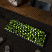 等高线3.0pbt线条字符侧刻透光键帽适配wooting60 ND63 美加狮68