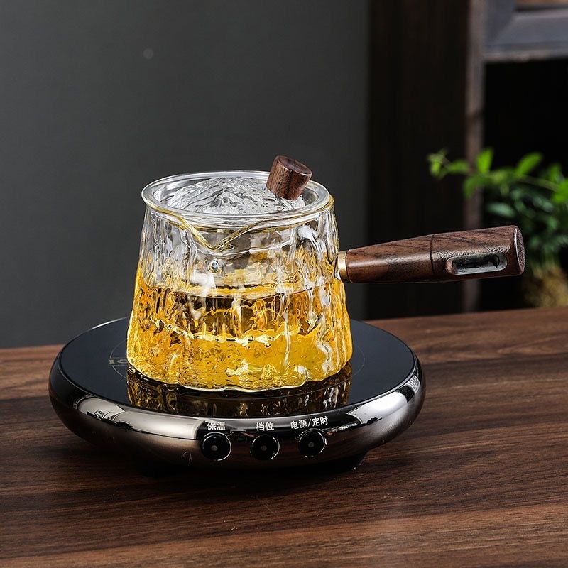 轻奢电陶炉煮茶器烧水壶养生壶套装F高端财鼠壶玻璃茶具套装咖啡