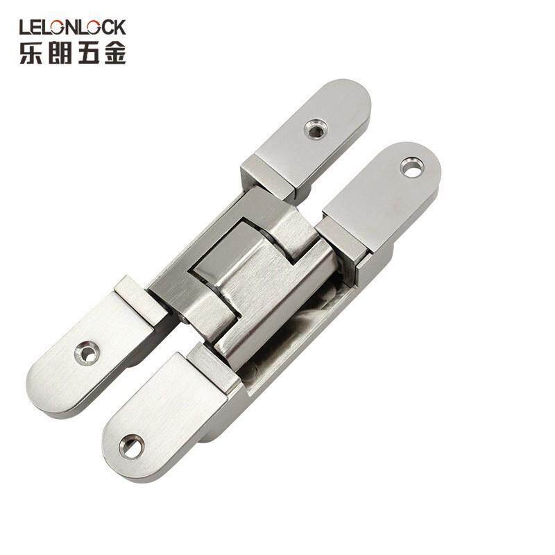 定制窄边门专用隐形合页门铰40kg承重三维可调十字铰链型材门暗铰