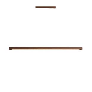 胡桃实木LED奢吊灯轻极简长条灯台吧办公桌茶室灯日式黑书房灯具