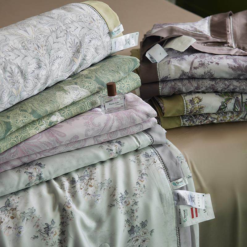 20精20240040%L桑蚕丝夏凉花被丨致大牌风60兰精F天丝印镂空夏被,床上用品,化纤被,淘宝优惠券,粉丝福利购,淘宝优惠卷