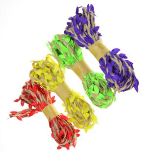 森系麻绳IY仿真麻藤条树叶幼儿园手UUR工绑绳花带装新D款包绳子