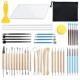 陶工具44件硅套装 石塑粘土雕刻刀PCD透明亚克艺力棒胶点钻笔