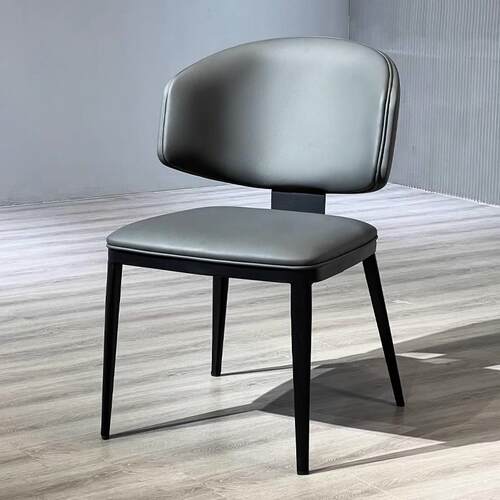 3159-911意式轻现代0奢真皮餐椅级感3159-911酒店洽谈椅靠背椅子