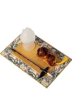 新中式桌禅意莲香炉花貅摆RZB-2630件样貔板间售楼处茶几书组合装