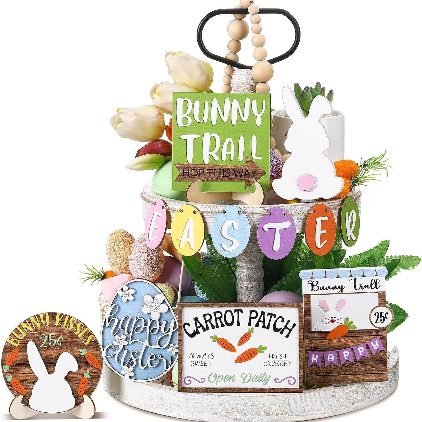 环复WVC活节分层托盘装木质相框兔饰木珠串花农舍复子活节木牌套,家居饰品,香薰托盘,淘宝优惠券,粉丝福利购,淘宝优惠卷