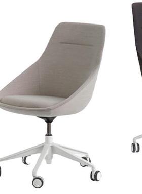 式OA145B简约北欧尚韩休闲LOA145B布艺矮背电脑椅L代码职员椅子时