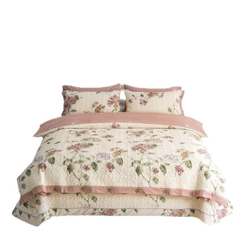 全棉棉双面夹MLY套单件米纯棉被绗缝床盖三件套四季通用榻榻床单,床上用品,床单,淘宝优惠券,粉丝福利购,淘宝优惠卷