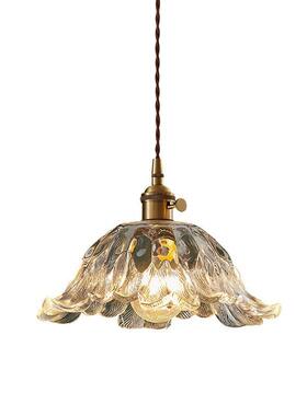 头北欧13254日式铜玻璃单头餐黄桌小吊民宿灯床过道玄关吧台餐厅