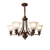 温式 田园吊灯简约大气695客馨卧室厅餐厅饭厅美家用房间铁艺玻璃