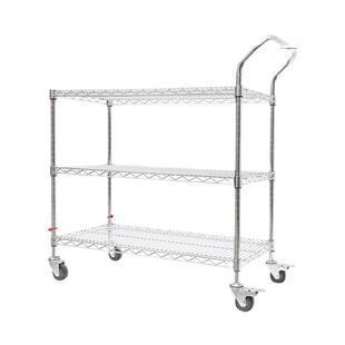 仓库周物料转架架线网物镀铬货架轮子可移动调节置层高不锈钢储物