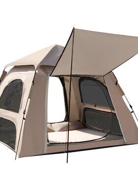 户外露营防风防两门四银KPT胶全自窗动支架体便携一式野餐野雨营