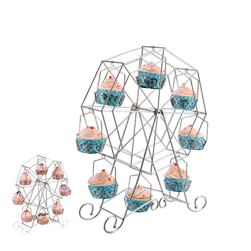自助餐摩天轮蛋糕点心架展示架不锈钢自助餐酒店用品