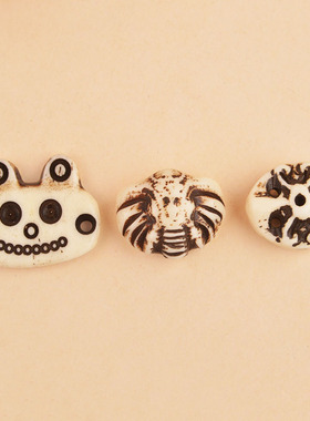 做旧龟神背云通孔配饰