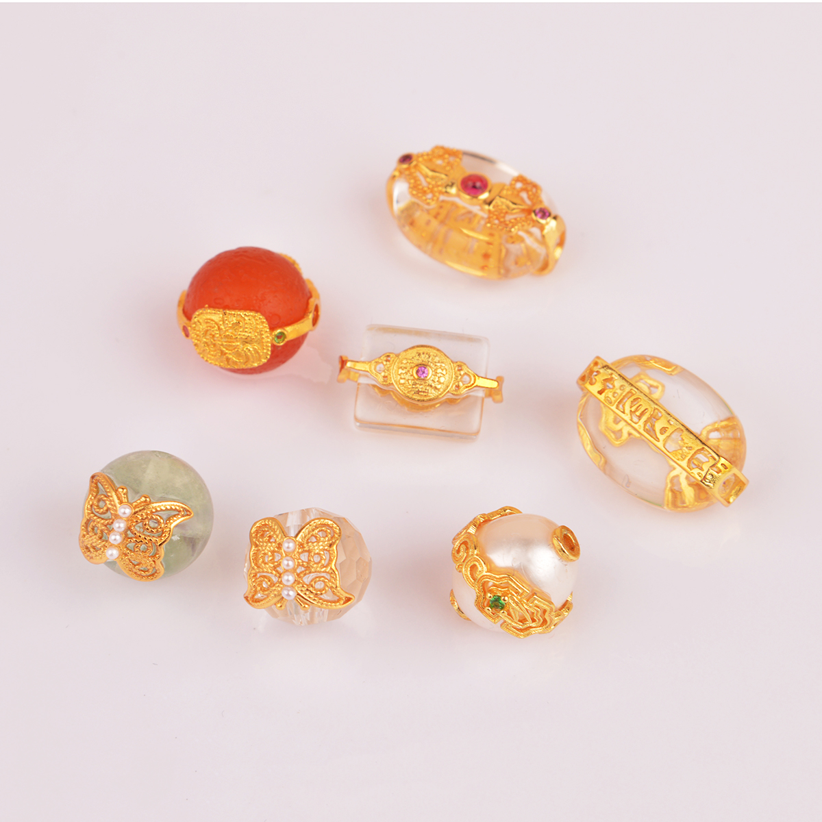 IOEKO水晶玛瑙隔珠单珠