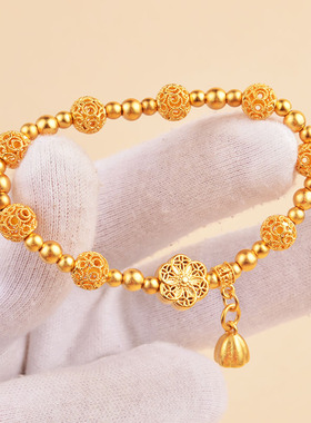 IOEKO久不掉色古法沙金手链