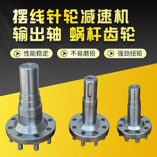 摆线针轮减速机输出轴蜗杆齿轮减速机配件行星减速机双向输出轴