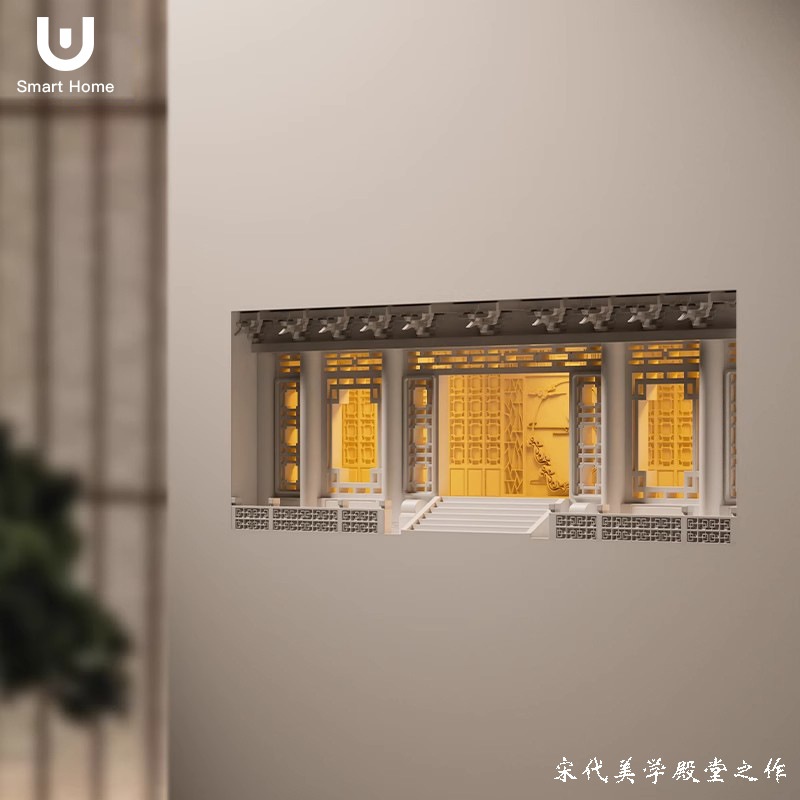 未央中式石膏壁灯嵌入式壁龛民宿走廊过道楼梯内嵌壁灯装饰氛围灯