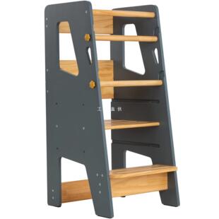 新款儿童洗手实木蒙氏学习塔宝宝洗漱凳厨房脚踏梯子台阶站凳