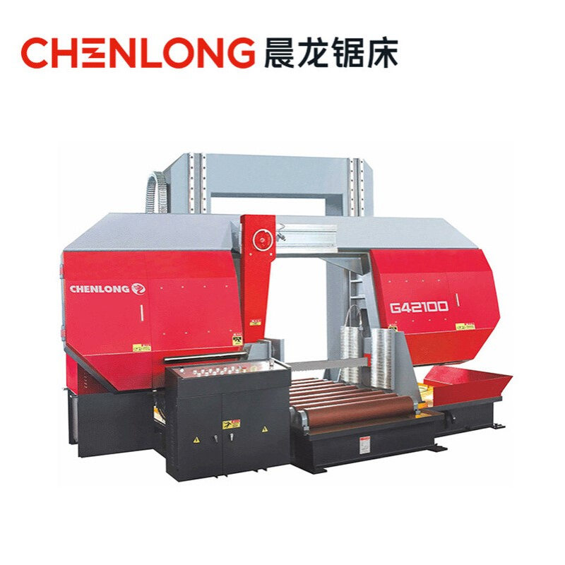 晨龙锯床 G42100龙门卧式带锯床 锯口窄 节能省料带锯床型材