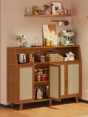 2026岛台柜单独移动中古风厨房茶吧一体餐边柜小户型吧台咖啡机置