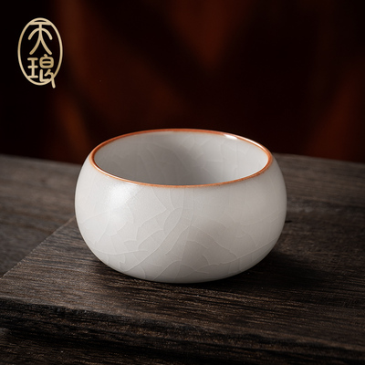 汝窑 羊脂白玉釉(大)禅定杯 高端礼品送礼主人杯品茗杯高档茶具