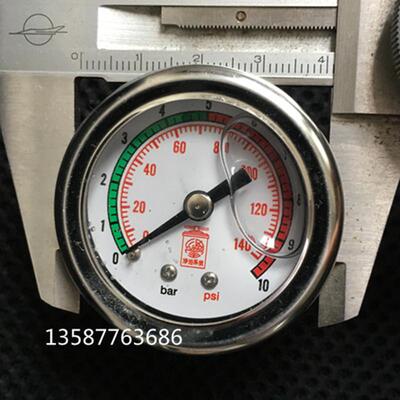 YUPAO海天注塑机油宝滤油器压力表0-10bar旁路滤油器压力表140psi