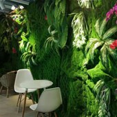 仿真假苔藓绿植被假草萍草皮鼓包假青苔盆景庭院橱W窗装 饰植绒造