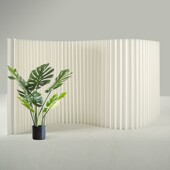 创意风琴纸墙折叠l屏风房间办公室餐厅分隔挡板高隔断可移动屏风