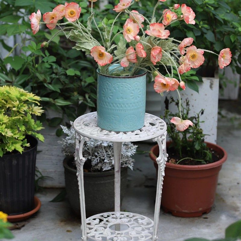 美式复古做f旧铸铁双层花架凳 花盆架室内花园阳台抬高架,鲜花速递/花卉仿真/绿植园艺,花架,淘宝优惠券,粉丝福利购,淘宝优惠卷