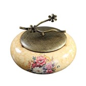 陶瓷大号烟缸欧式 美式 家用带盖烟灰缸创意个性 客厅茶几.复古收纳