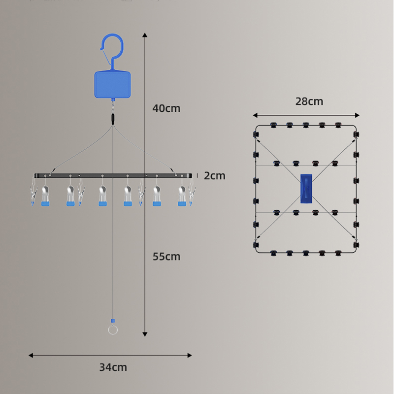 多功能小物品晾i晒夹可升降伸缩无痕内衣架夹不锈钢婴儿袜子晾晒