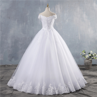 Lace Appliques Off White The Cheap Ivory Gown ZJ9143 Ball