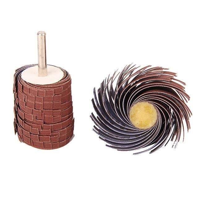 极速砂轮研磨内孔抛光棒磨头砂纸沙片圆柱N型带柄百叶轮木头木工