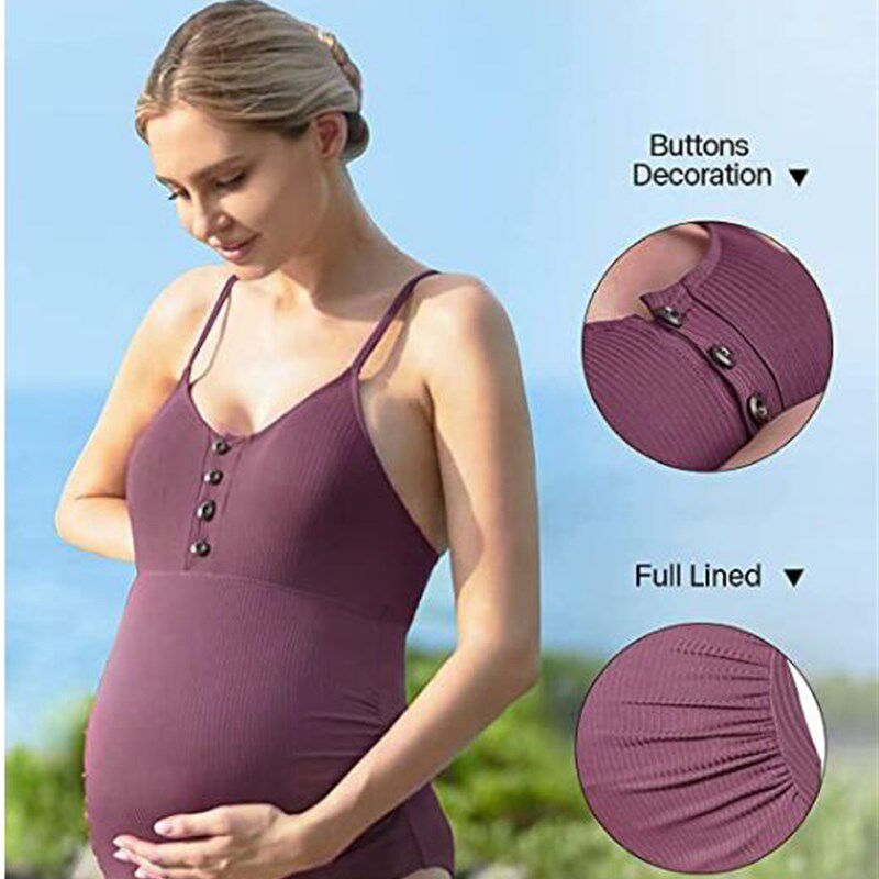 极速新款孕妇泳衣托腹遮肚大码连体比基尼温泉紧身弹力 偏大一码