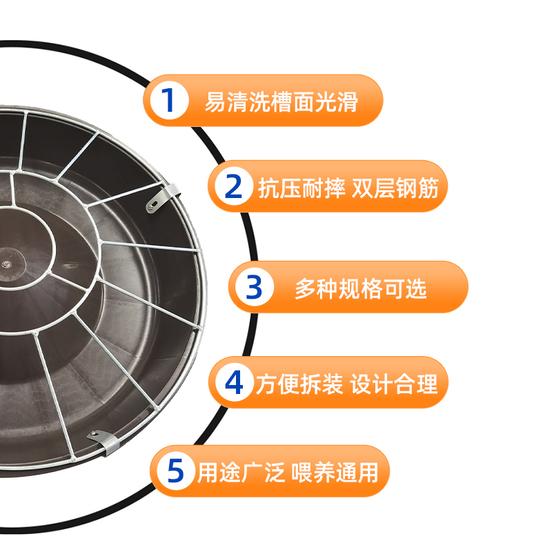 喂鸡食槽喂鸡神器养鸡自动喂食器防撒不锈钢鸡鸭鹅小鸡料盆喂料槽
