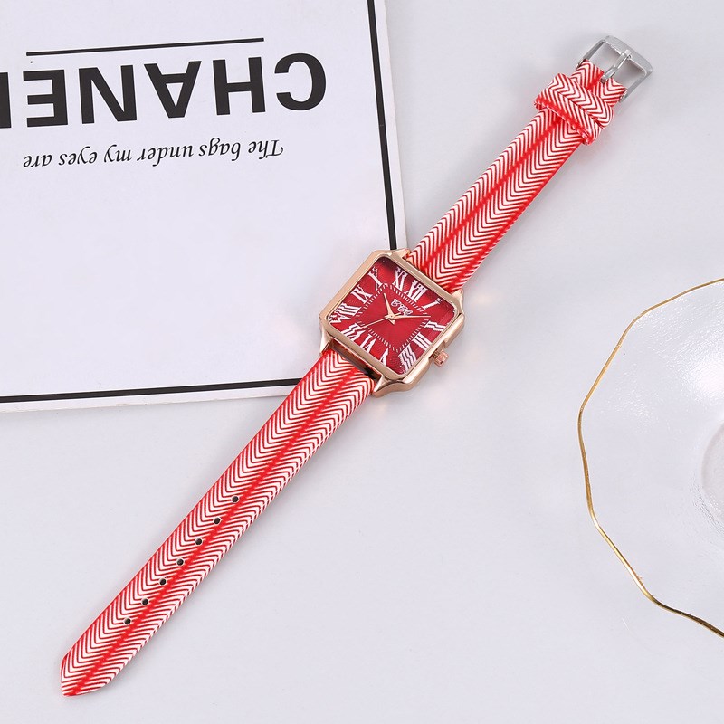 Luxury belt ladies watch casual analog leather quartz clock