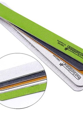 好货Colorful Nail Files 80/320 Wood Thick Sandpaper Nails Fi