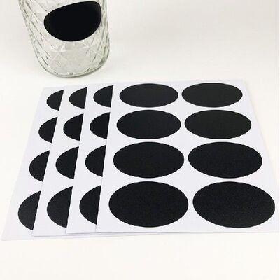 好货Oval Spice Stickers Self Adhesive Black Label for Caviar